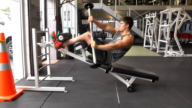 Decline Bench Paddle Crunch