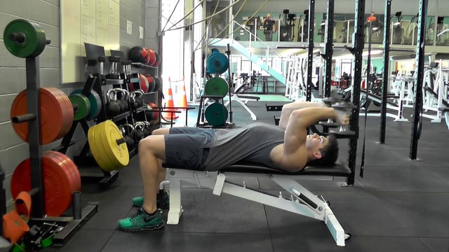 Flat Dumbbell Tricep Extensions
