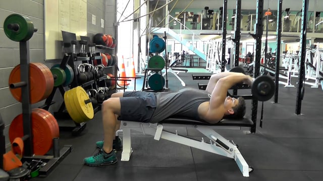Flat Barbell Tricep Extensions