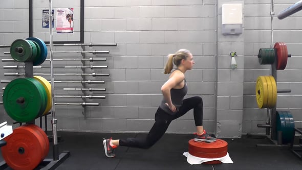 Front Foot Elevated Reverse Lunge