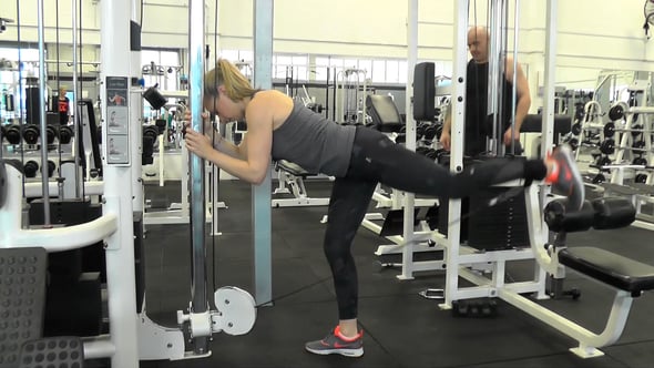 Bent Over Cable Glute Kickback