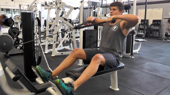 Seated Cable High Row With Rope