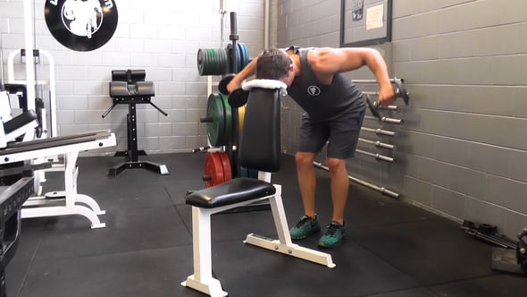 Rear Delt Flye With Head On Bench