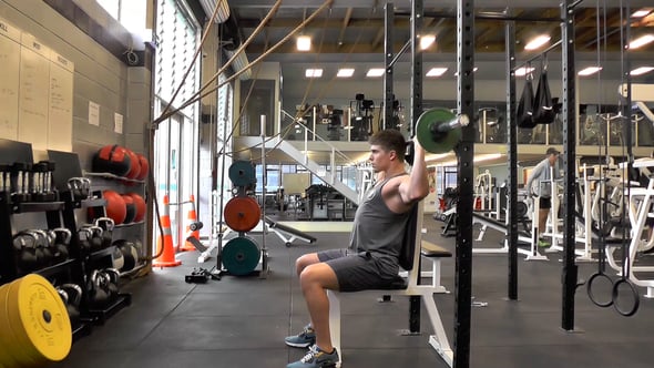 Behind The Neck Barbell Shoulder Press