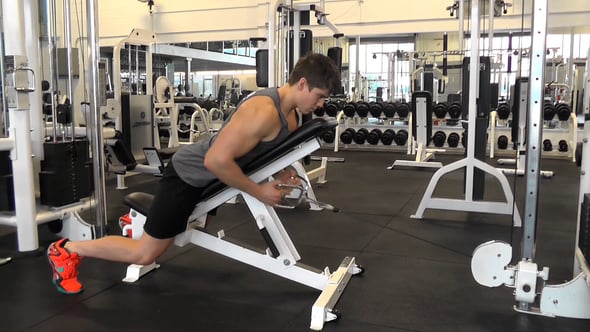Cable Row On Incline Bench