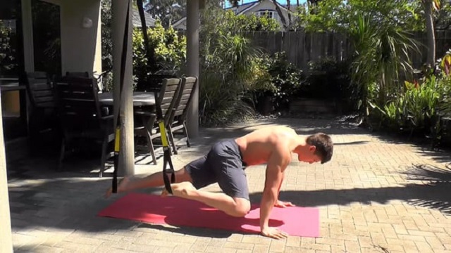TRX-Suspended Spider Crunch