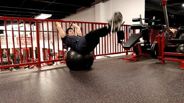 Swiss Ball Leg Raise