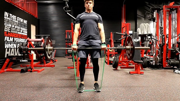 Banded Barbell Deadlift