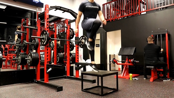 Side Step Up With Jump