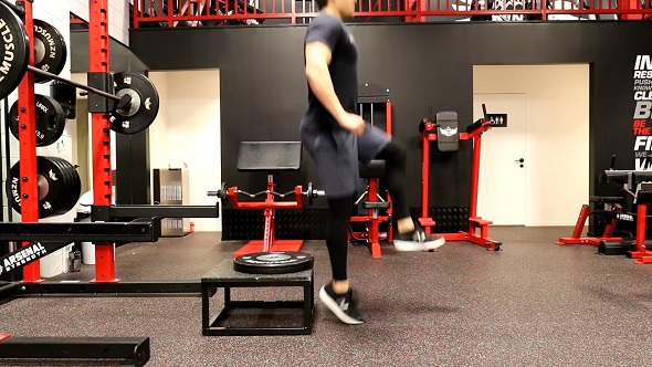 Single Leg Box Squat With Jump